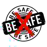 Be safe rubber stamp stock illustration. illustration of area "Be Safe" Is A Terrible Safety Message
